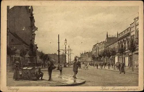 Ak Belgrad Beograd Serbien, La rue du Roi Milan