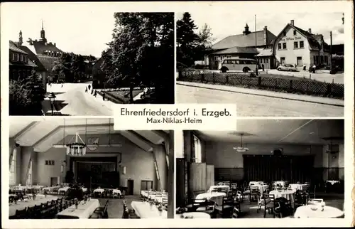 Ak Ehrenfriedersdorf im Erzgebirge, Max Niklas Heim, Innen und Außen