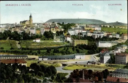 Ak Annaberg Buchholz im Erzgebirge, Pöhlberg, Galgenberg