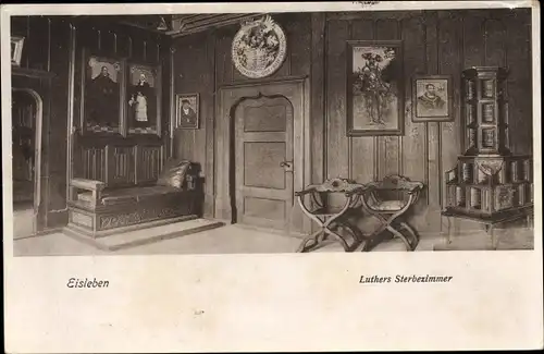 Ak Lutherstadt Eisleben, Luthers Sterbezimmer