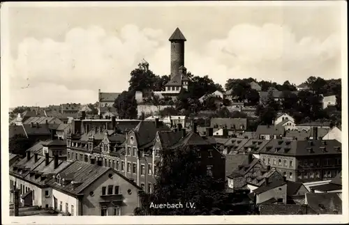 Ak Auerbach im Vogtland, Burg, Turm