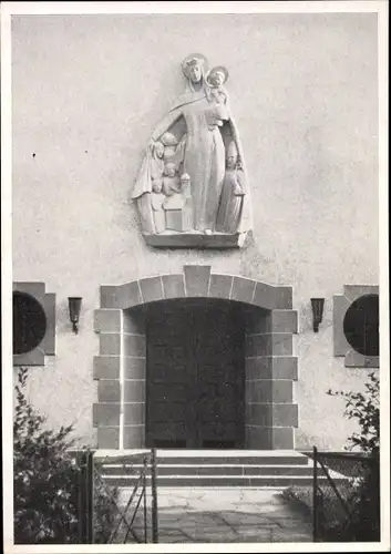 Ak Hamberg Neuhausen im Enzkreis Baden Württemberg, St. Wolfgangkirche, Schutzmantelmadonna