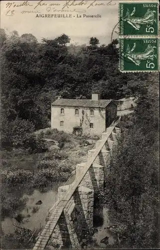 Ak Aigrefeuille Loire Atlantique, La Passerelle