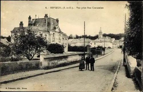 Ak Septeuil Yvelines, Vue pries Rue Contamine