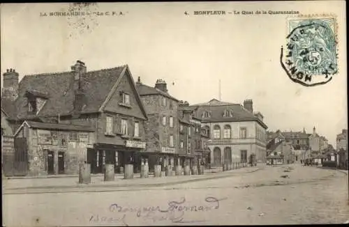 Ak Honfleur Calvados, Le Quai de la Quarantaine