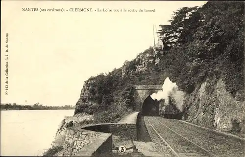 Ak Clermont Sarthe, La Loire vue a la sortie du tunnel