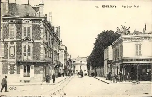 Ak Epernay Marne, Rue Jean Moet