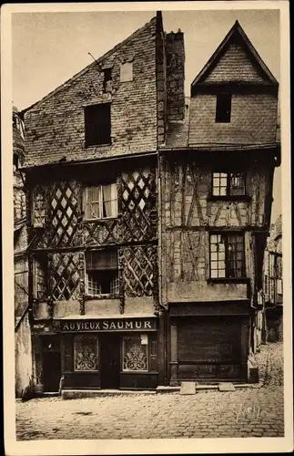 Ak Saumur Maine et Loire, Vieilles Maisons du XV siecle