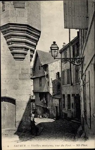 Ak Saumur Maine et Loire, Vieilles maisons, rue du Fort