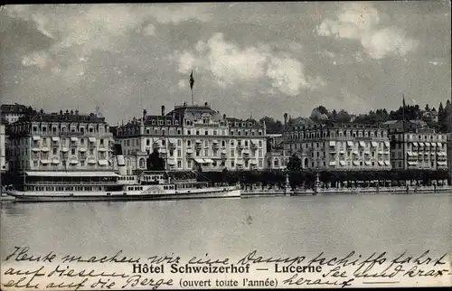 Ak Luzern Stadt Schweiz, Hotel Schweizerhof