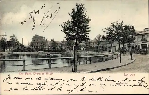 Ak London City England, The Pond, Thornton Heath