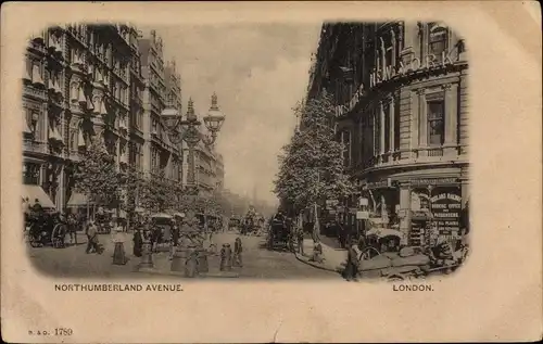 Ak London City England, Northumberland Avenue