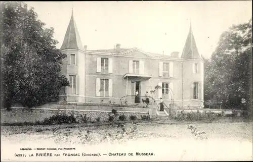 Ak La Rivière Gironde, Chateau de Musseau