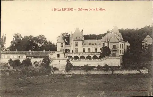 Ak Saint Germain de la Rivière Gironde, Château de la Rivière