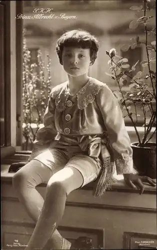 Ak Prinz Albrecht von Bayern, Portrait