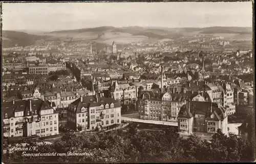 Ak Plauen im Vogtland, Panorama vom Bärenstein