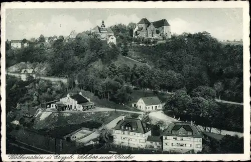 Ak Wolkenstein im Erzgebirge, Schloss, Kirche
