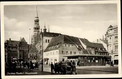 Ak Zwickau in Sachsen, Hauptmarkt