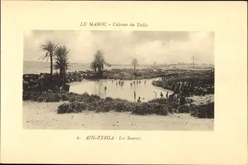 Ak Ain Zerga Marokko, Colonne du Tadla, Les Sources