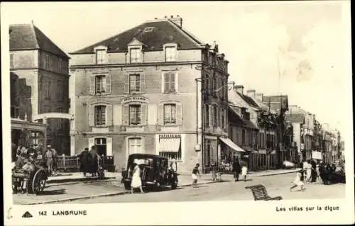 Ak Langrune Calvados, Les villas sur la digue