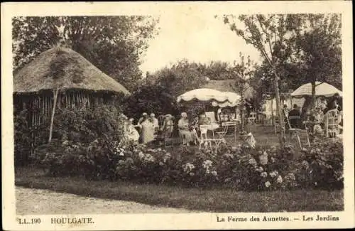 Ak Houlgate Calvados, La Ferme des Aunettes, Les Jardins