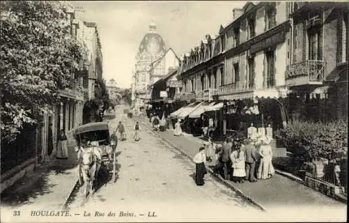 Ak Houlgate Calvados, La Rue des Bains