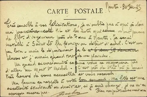 Ak Nantes Loire Atlantique, Rue Bon Secours, Pont de la Poissoniere