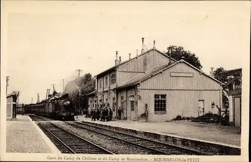 Ak Mourmelon le Petit Marne, Gare du Camp de Chalons