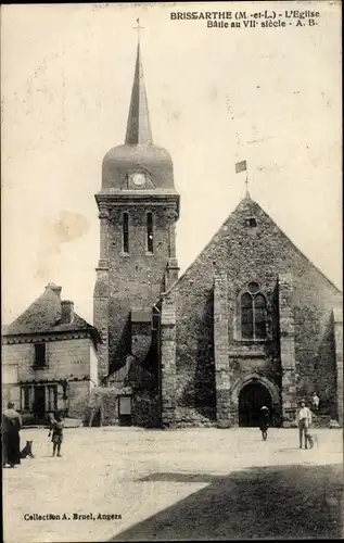 Ak Brissarthe Maine et Loire, L'Eglise