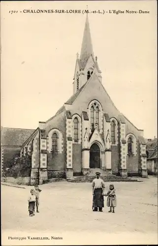 Ak Chalonnes Maine et Loire, L'Eglise Notre Dame