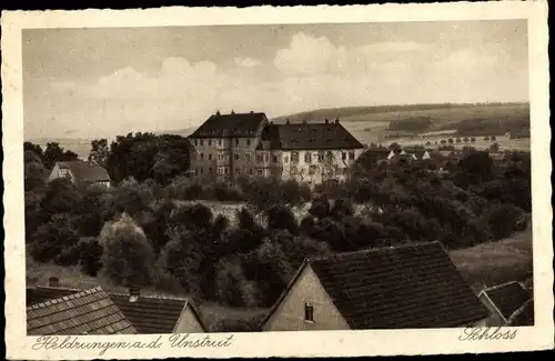 Ak Heldrungen im Kyffhäuserkreis Thüringen, Schloss