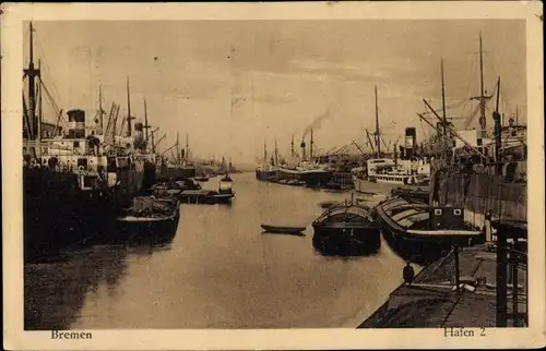 Ak Hansestadt Bremen, Hafen 2, Dampfer