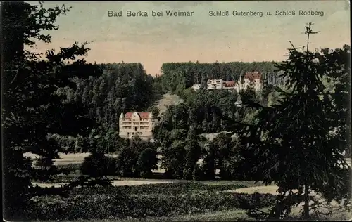 Ak Bad Berka in Thüringen, Schloss Gutenberg, Rodberg