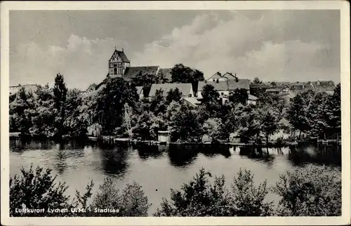 Ak Lychen im Kreis Uckermark, Stadtsee