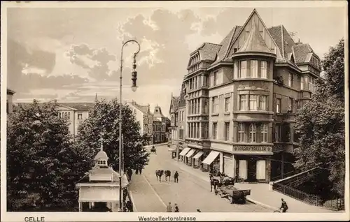 Ak Celle in Niedersachsen, Westcellerstraße, Handlung