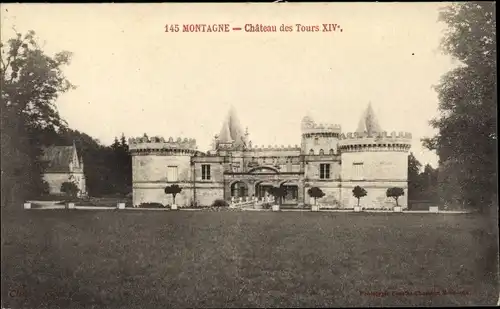 Ak Montagne Gironde, Château des Tours XIV