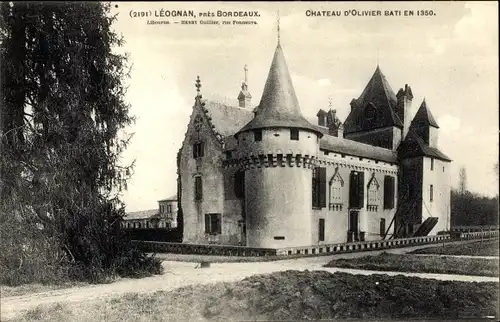 Ak Leognan Gironde, Château d'Olivier