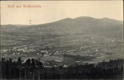 Ak Großpostwitz in Sachsen, Panorama