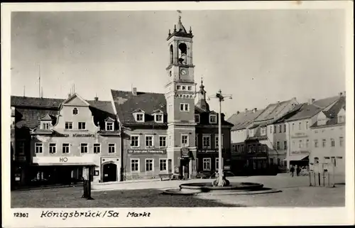 Ak Königsbrück in der Oberlausitz, Markt