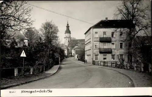 Ak Königsbrück in der Oberlausitz, Straßenpartie