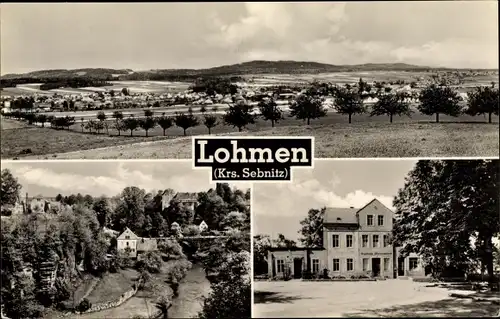 Ak Lohmen Sächsische Schweiz, Totale, Gasthaus