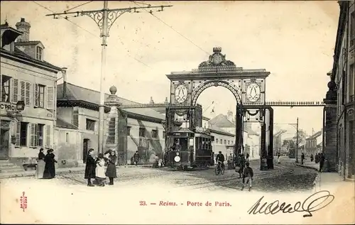 Ak Reims Marne, Porte de Paris