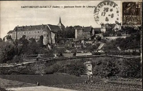 Ak Saint Benoît du Sault Indre, Ancienne Route de Limoges