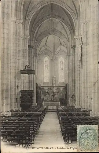 Ak Le Puy Notre Dame Maine et Loire, Interieur de l'Eglise