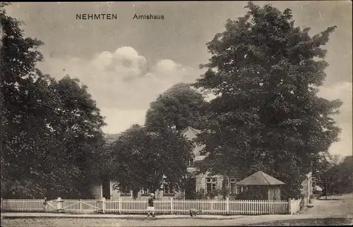 Ak Nehmten in Schleswig Holstein, Amtshaus