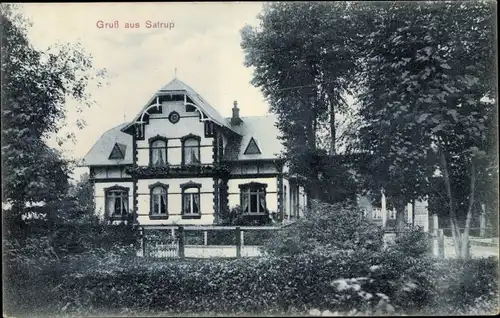 Ak Satrup Mittelangeln in Schleswig Holstein, Blick auf ein Gebäude