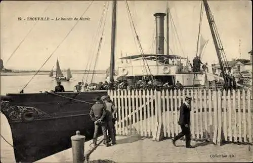 Ak Trouville Calvados, Le Bateau du Havre