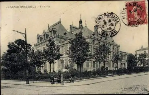 Ak Montrouge Hauts de Seine, La Mairie