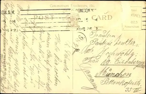 Ak London City England, The court of Progress, Coronation Exhibition 1911