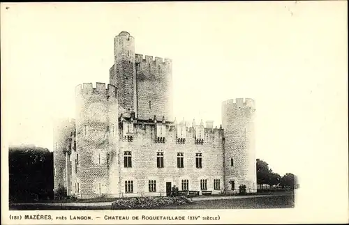 Ak Mazères Gironde, Schloss Roquetaillade